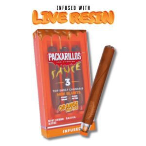 Orange Eruption - PACKARILLOS 3pk - Live Resin Infused Blunts Strain | PACKS