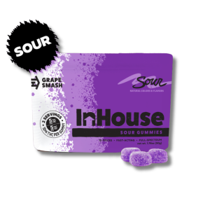 Sour Grape | Fast-Acting | Vegan | Gluten Free | 1:1 | 5mg THC : 5mg CBC Strain | In House