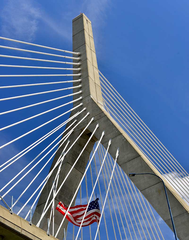 marijuana delivery greater boston: photo of zakim bridge