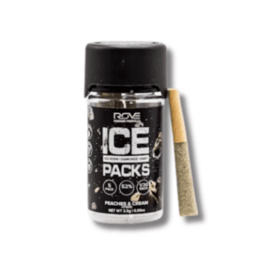 Peaches and Cream | Ice Hash Live Rosin Diamonds Infused | Pre Roll | 5pk Strain | Rove