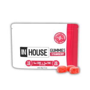 Strawberry - Fast Acting - Vegan Relax Gummy - 1:1 - THC:CBD - 200mg Strain | In House