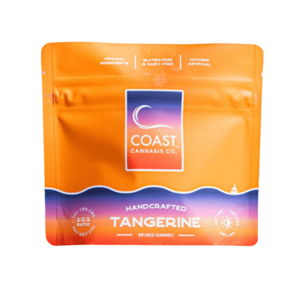 Tangerine | Uplifting Gummy |1:1:1 THC:CBD:CBG | 300mg Total Strain | Coast Cannabis