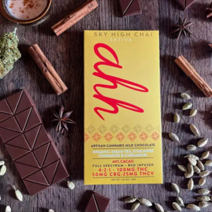 Sky High Chai | Chai Latte Awakening Milk Chocolate Bar | 175mg 4:2:1 | THC:CBG:THCV Strain | ahh