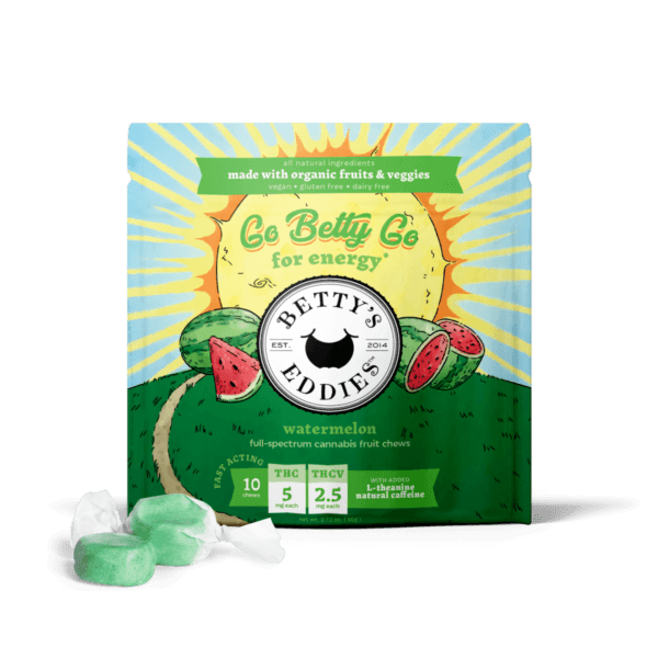 Watermelon | Fruit Chews for Energy | 50mg Strain | Bettys Eddies