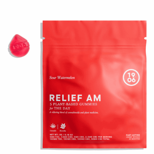 Sour Watermelon Gummies - Pain Relief AM - 100mg Strain | 1906