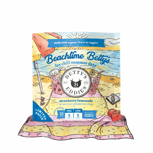 Strawberry Lemonade | Fruit Chews | 1:1 | 50mg THC | 50mg CBG Strain | Bettys Eddies