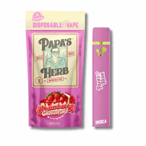 Strawberry Cheesecake - Disposable Vape - 1g Strain | Papas Herb