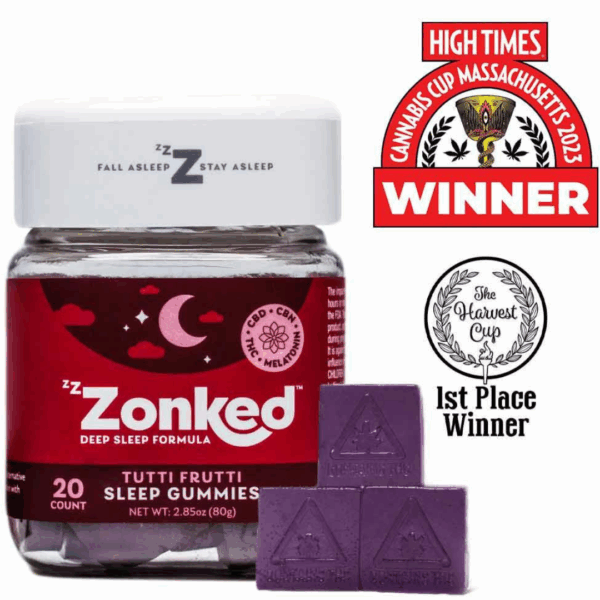 Tutti Frutti | Sleep Gummies | THC:CBD:CBN: Melatonin | 360mg Strain | Zonked