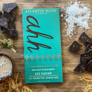 Atlantic Bliss | Dark Chocolate Bar | 200mg CBD : 100mg THC Strain | ahh