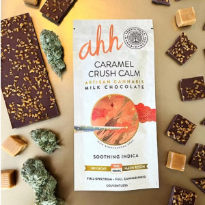 Caramel Crush Calm | Milk Chocolate Bar | 100mg THC | Hash Rosin Strain | ahh