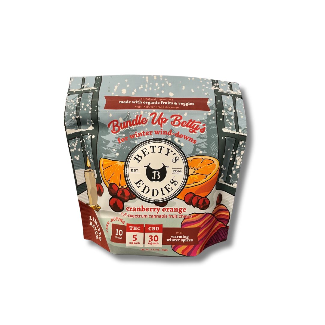 cranberry orange | fruit chews | 50mg thc : 300mg cbd strain | bettys eddies | rolling releaf Cranberry Orange | Fruit Chews | 50mg THC : 300mg CBD Strain | Bettys Eddies