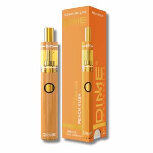 peach kush | disposable vape | 2g strain | dime industries | rolling releaf Peach Kush | Disposable Vape | 2g Strain | DIME Industries