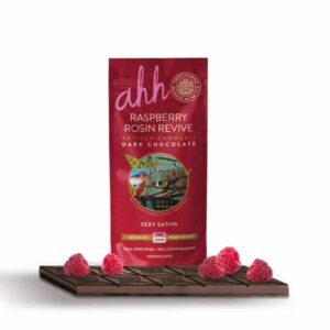 Raspberry Rosin Revive | Dark Chocolate Bar | 100mg THC Strain | ahh