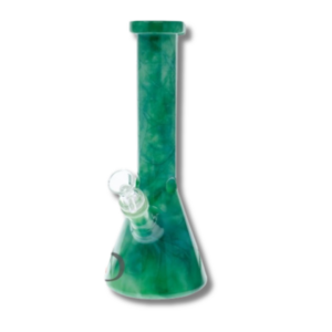 10 inch Water Pipe Beaker - Tie Dye/Marble - Green Strain | Right Choice