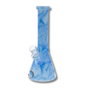 10 inch Water Pipe Beaker - Tie Dye/Marble - Light Blue Strain | Right Choice