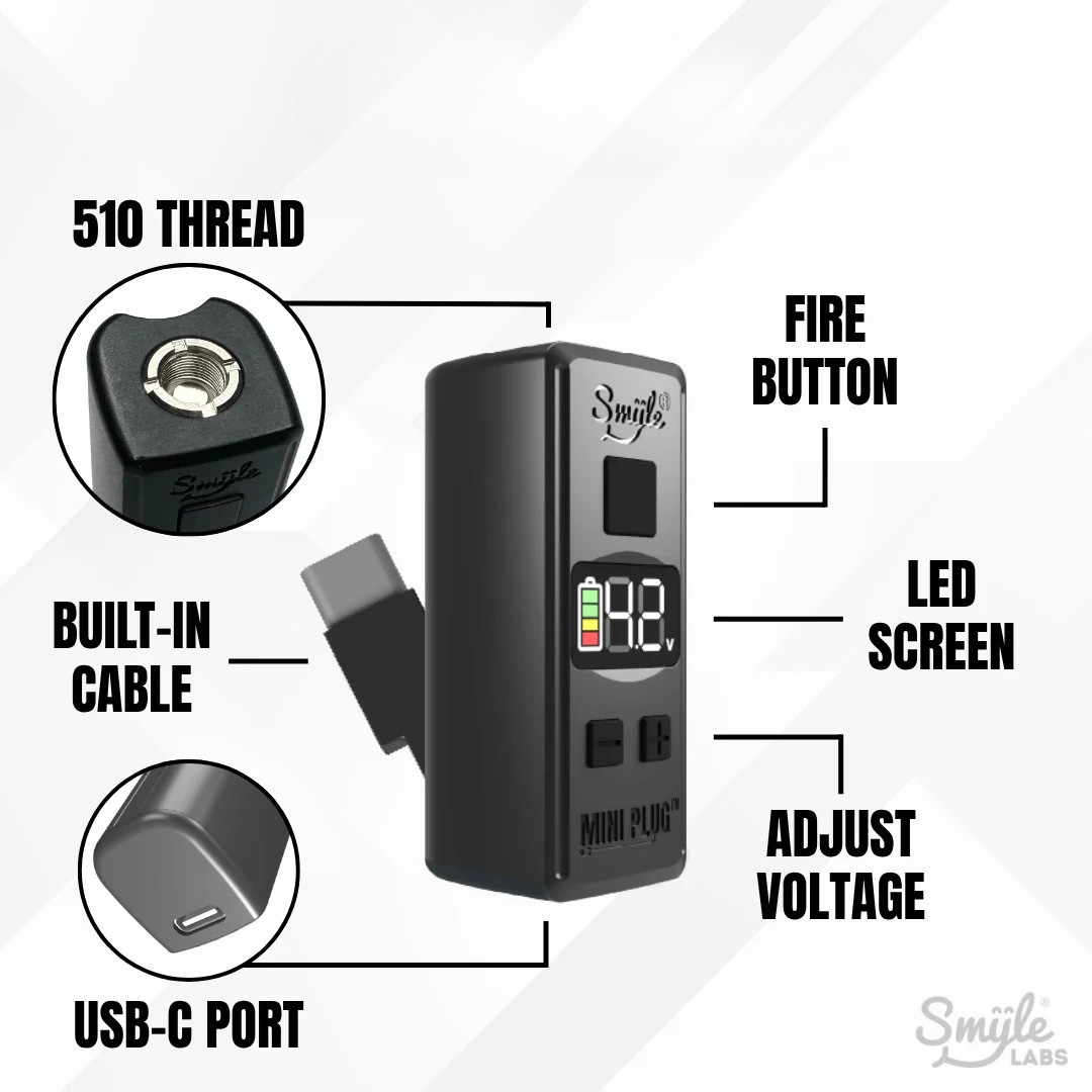 Mini Plug | Vape Battery | 510 | Assorted Colors Strain | Penjamin