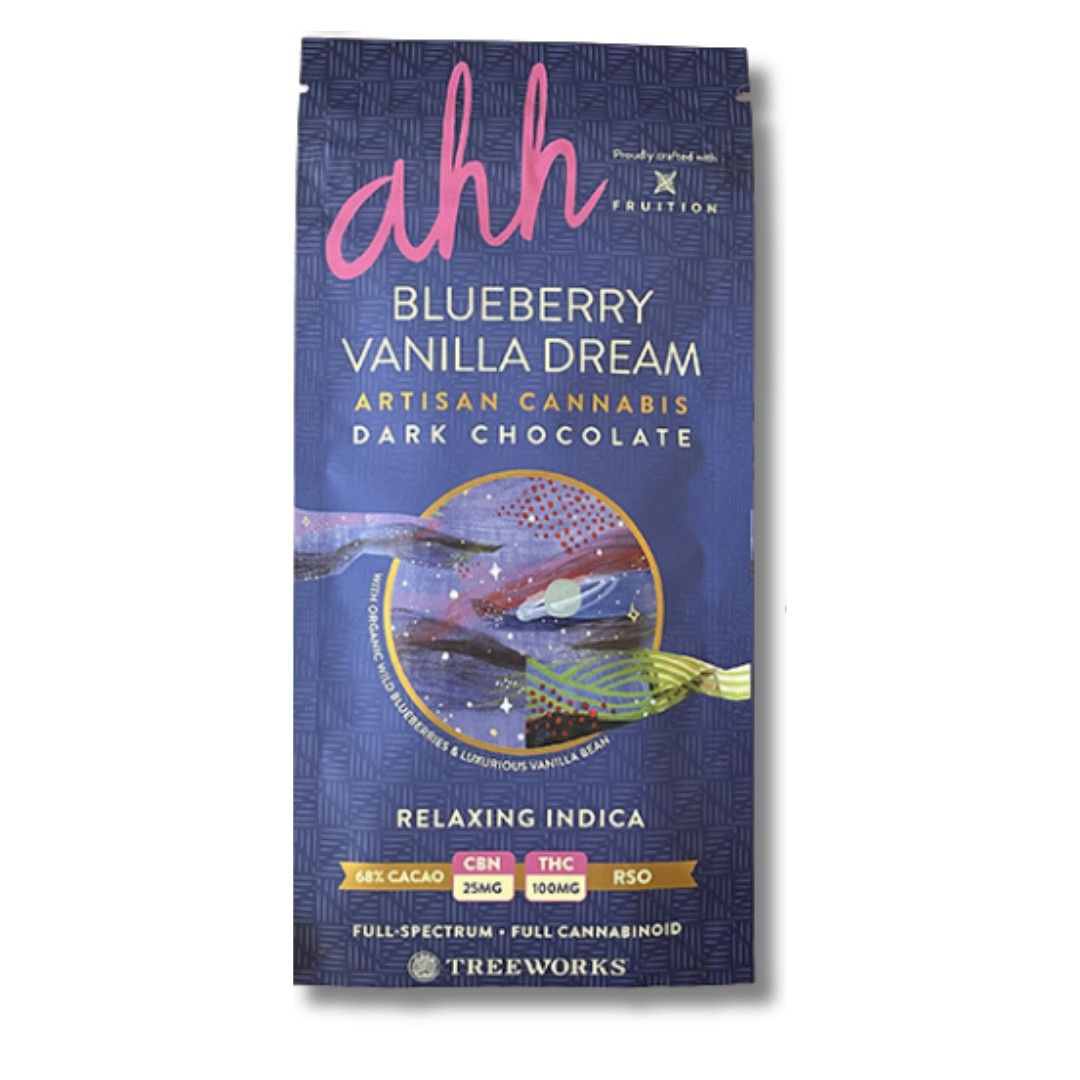Blueberry Vanilla Dream | Dark Chocolate Bar | 25mg CBN : 100mg THC