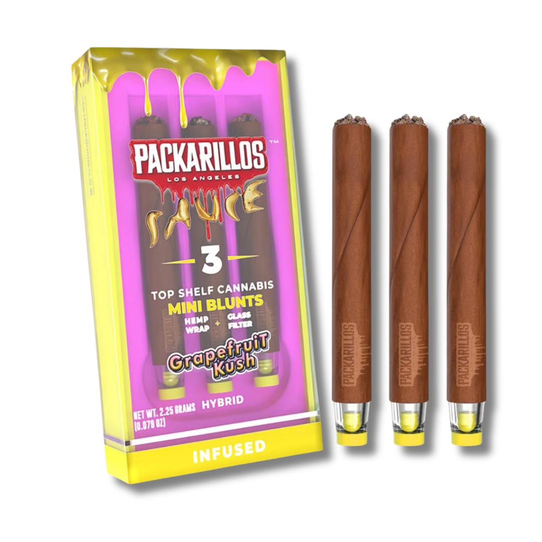Grapefruit Kush - PACKARILLOS 3pk - Live Resin Infused Blunts