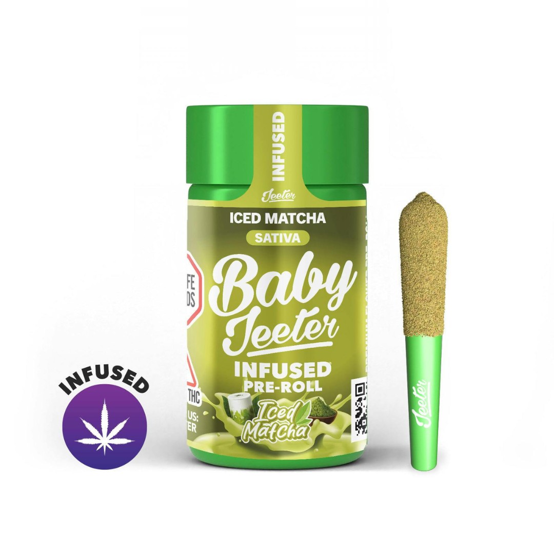 Iced Matcha | Baby Jeeter | Infused | Pre Roll | 5pk | 2.5g