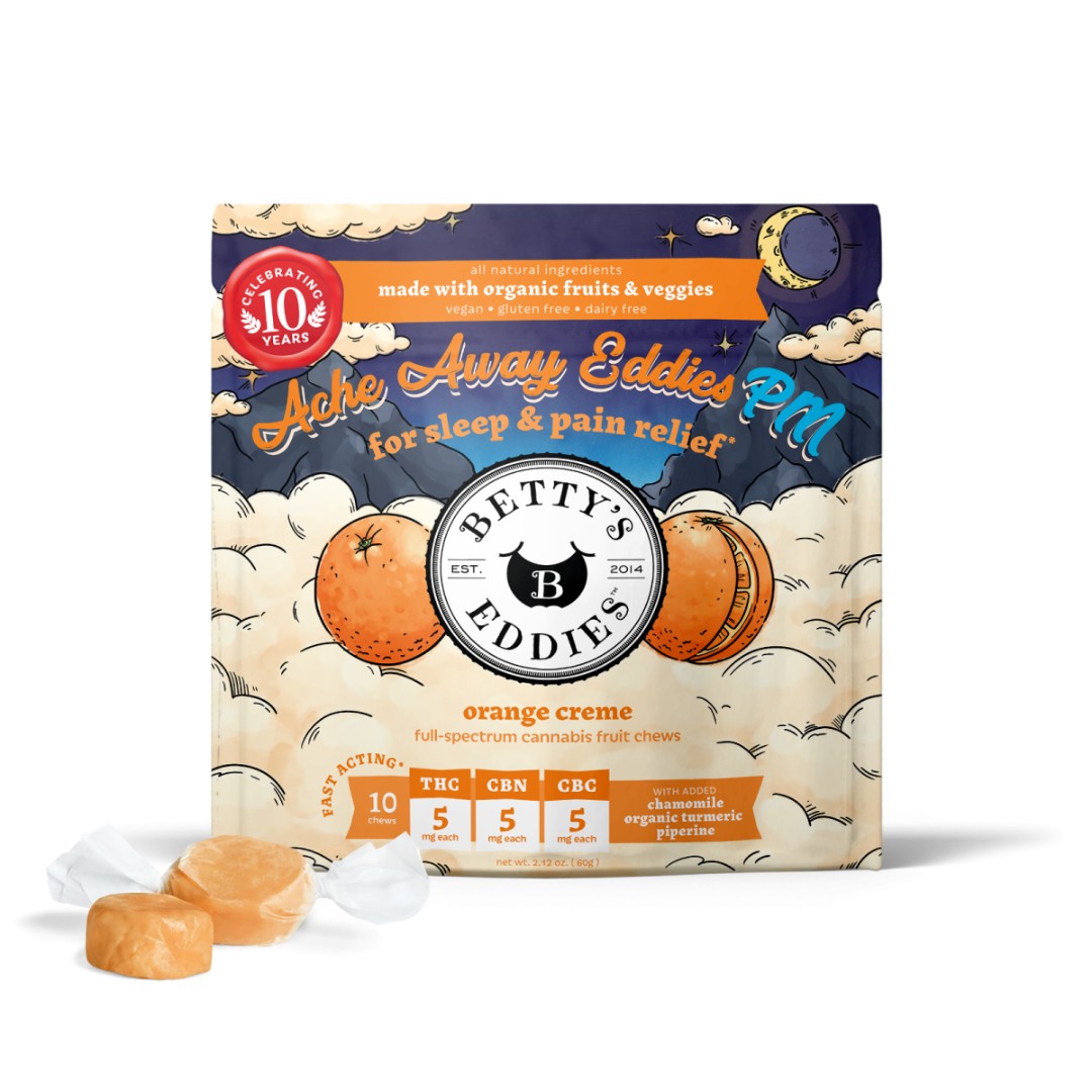 Orange Creme | Fruit Chews for Sleep & Pain | 1:1:1 | THC:CBN:CBC | 150mg