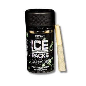 Purple Trainwreck | Ice Hash, Live Rosin, Diamond Infused | Pre Roll | 5pk