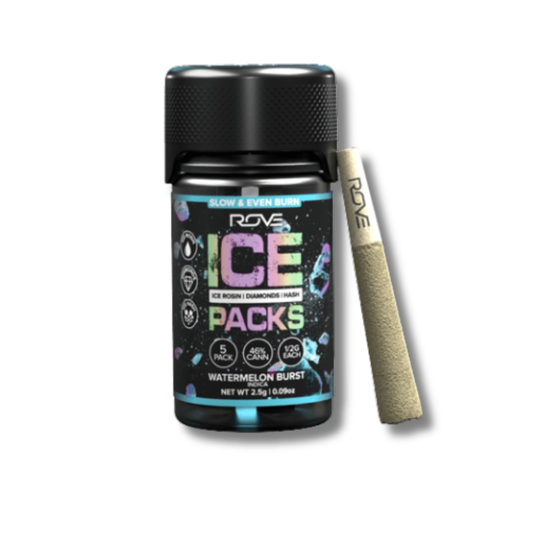 Watermelon Burst- Rosin, Diamonds, Hash, Infused - Pre Roll - 5pk - 2.5g