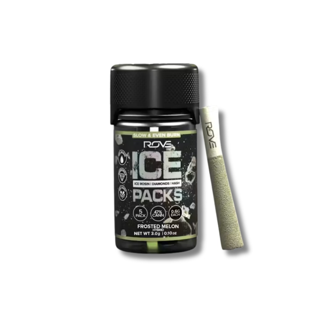 Frosted Melon - Ice Hash, Live Rosin, Diamond Infused | Pre Roll | 5pk